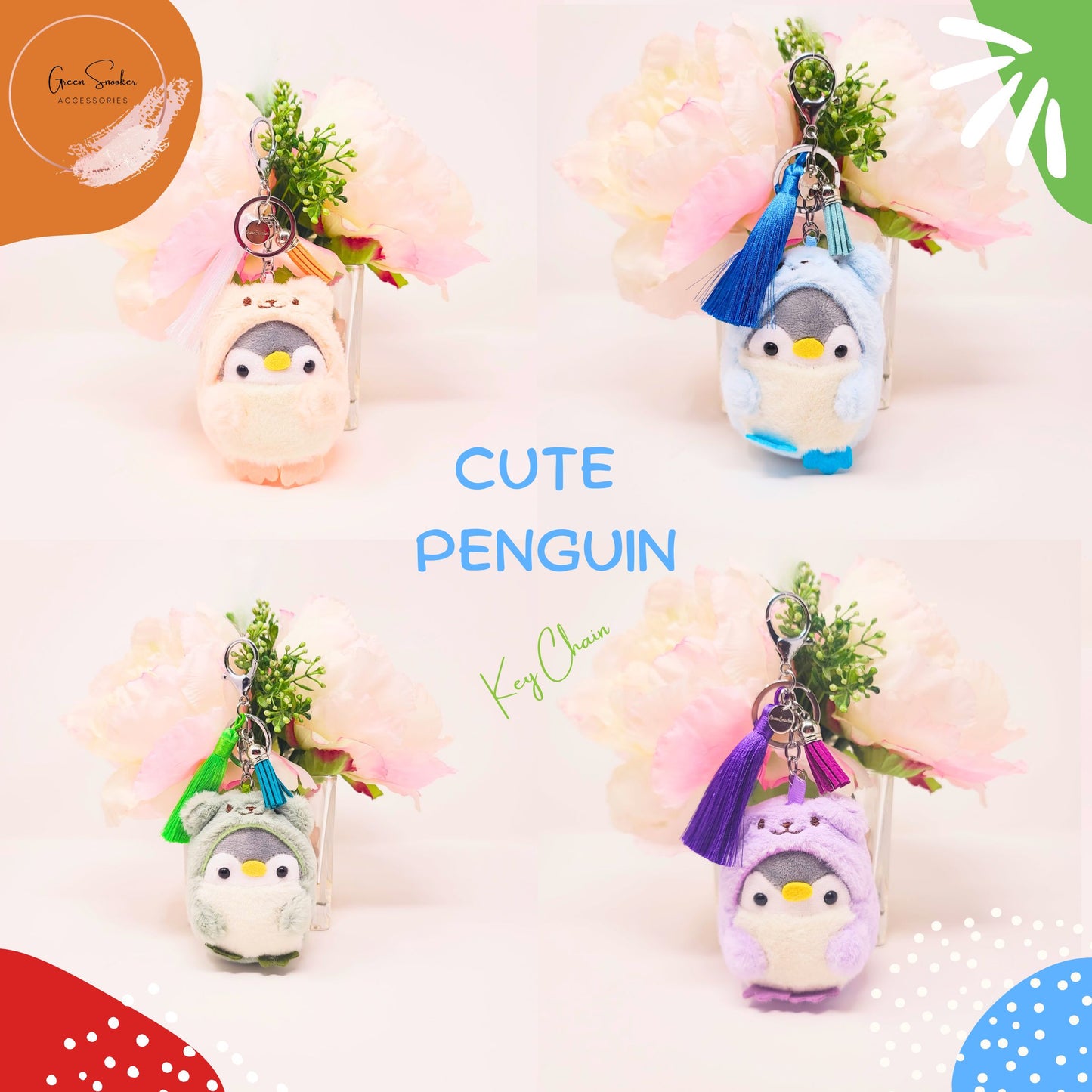 Keychain, Cute Penguin, Bag Pendant