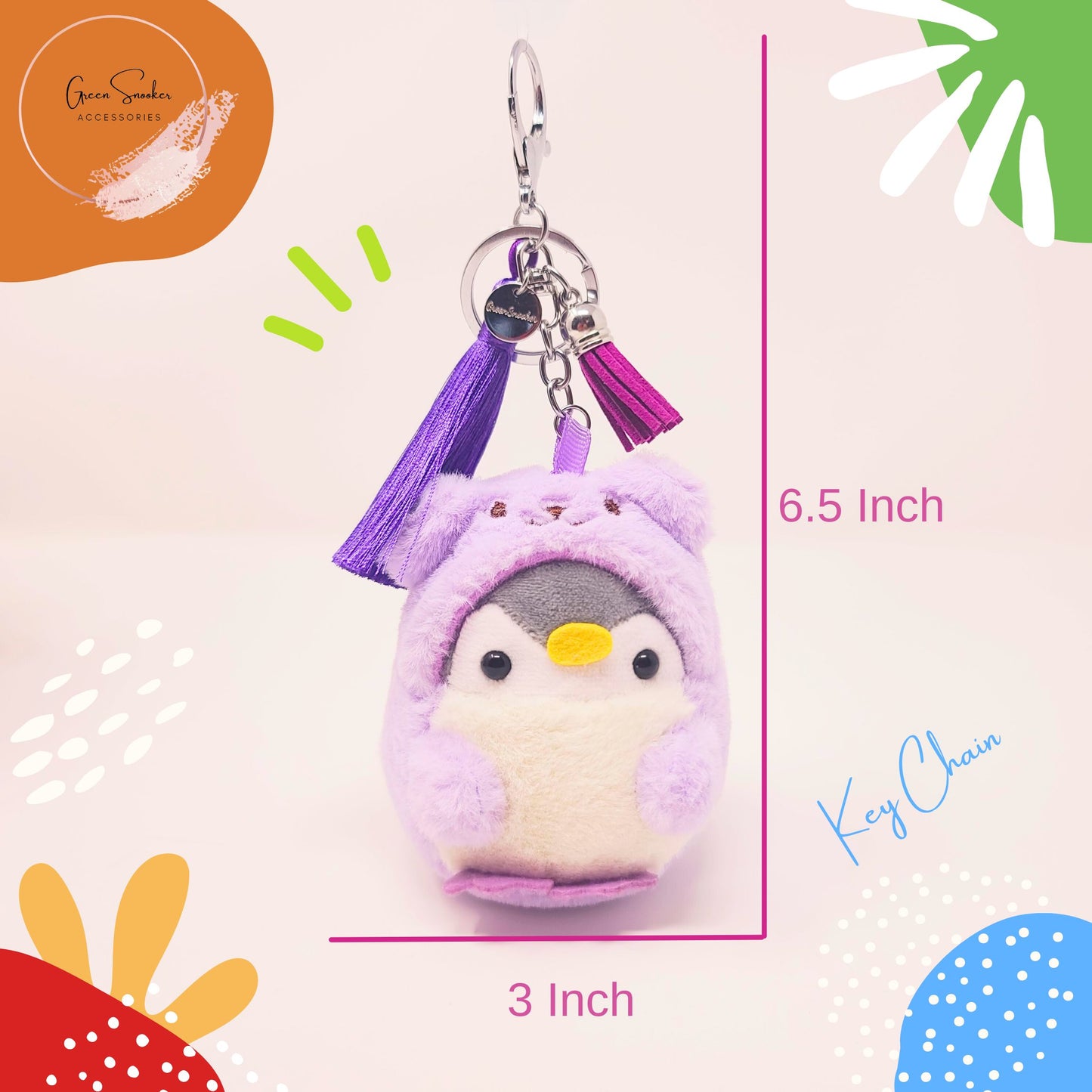 Keychain, Cute Penguin, Bag Pendant