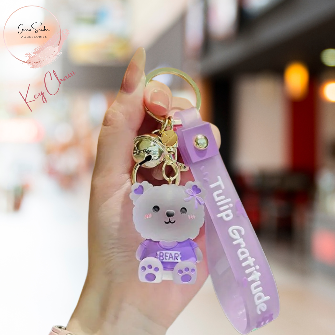 Keychain, Cute Bear, Resin