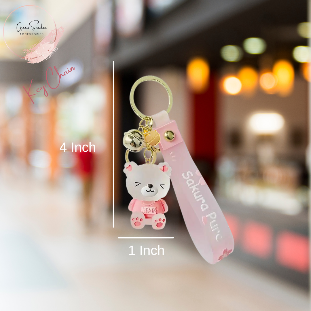 Keychain, Cute Bear, Resin