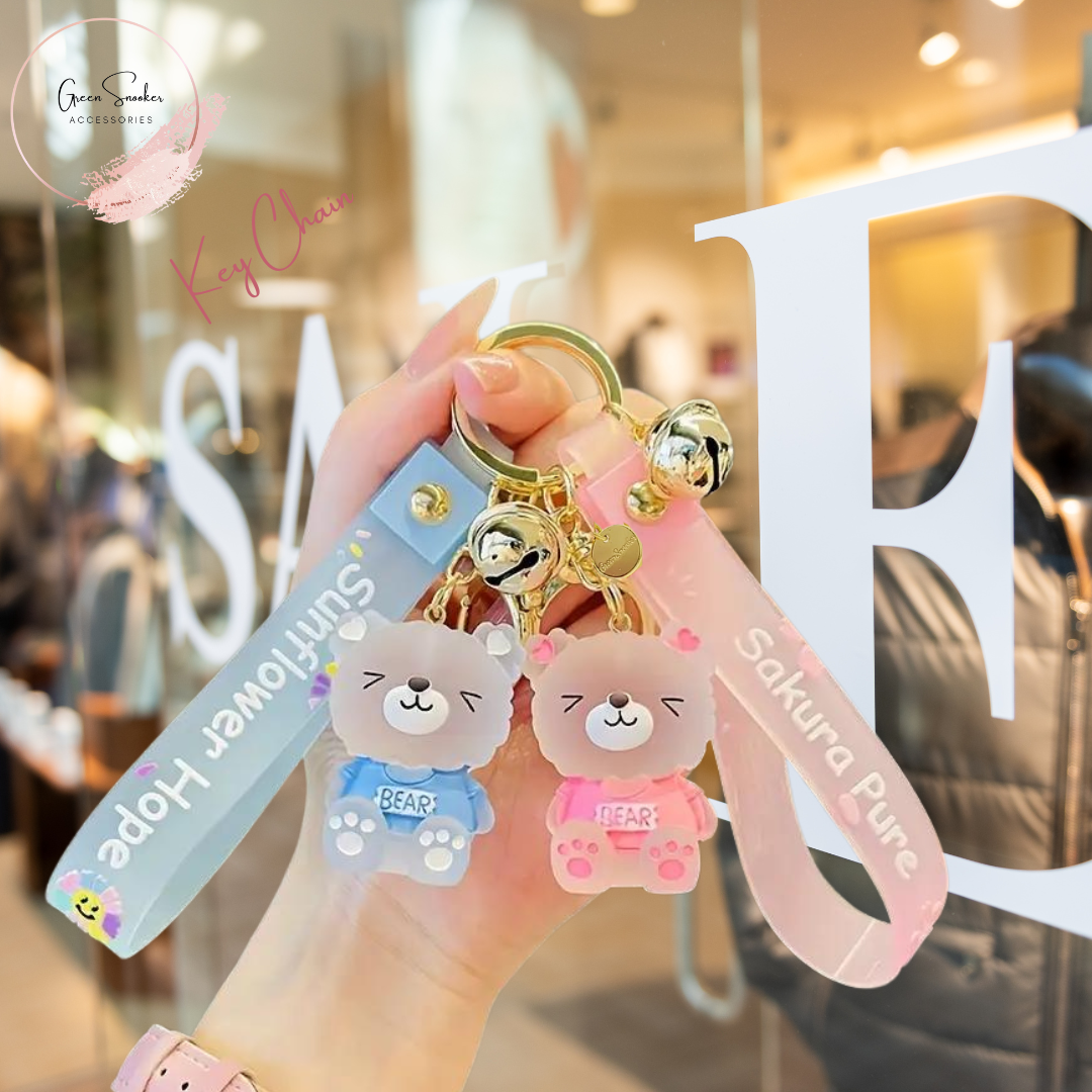 Keychain, Cute Bear, Resin