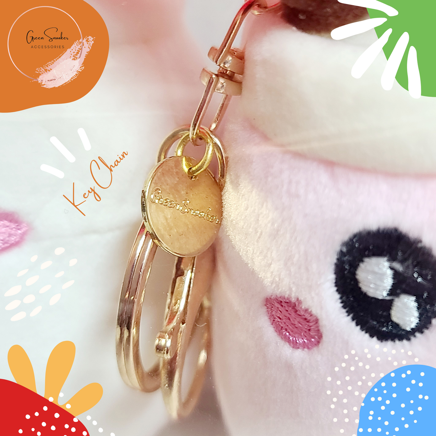 Keychain, Cute Fruit Milk Tea Cup Plush Doll