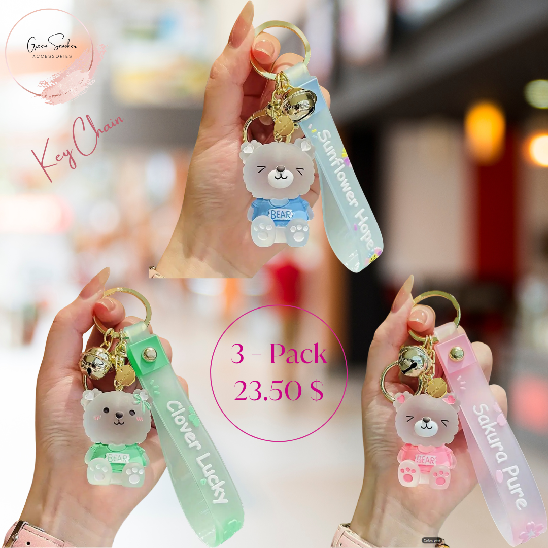 Keychain, Cute Bear, Resin