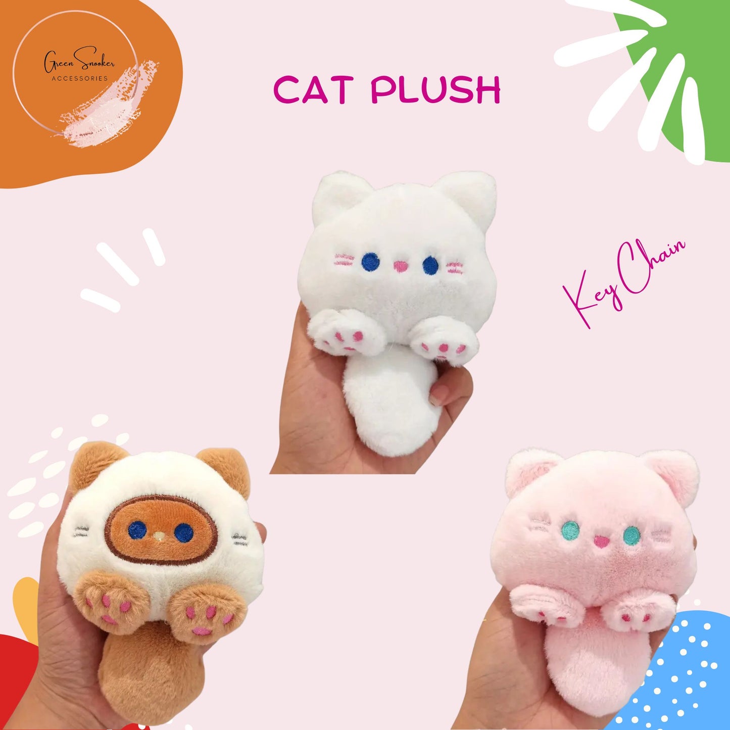 Keychain, Cute Cat Plush, bag pendant