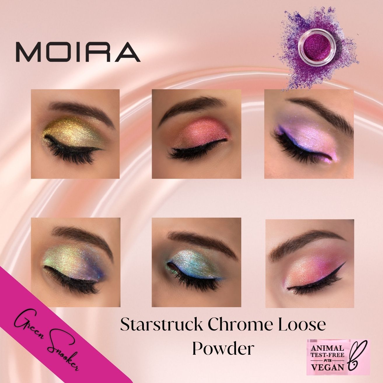 Moira,Starstruck Chrome Loose Powder, 19 Colors