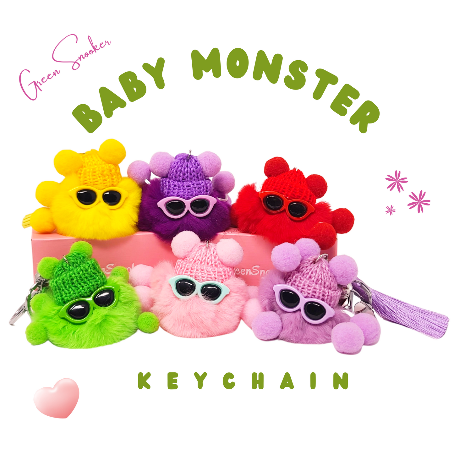 Keychain, Cute Baby Monster, Bag Pendant