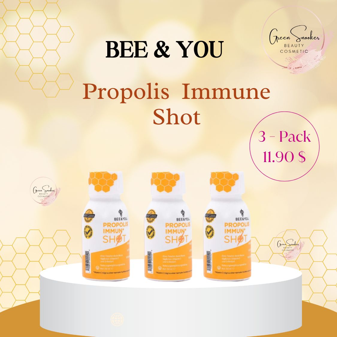 BEE & YOU,Propolis Shot, Pack of 3 Pc