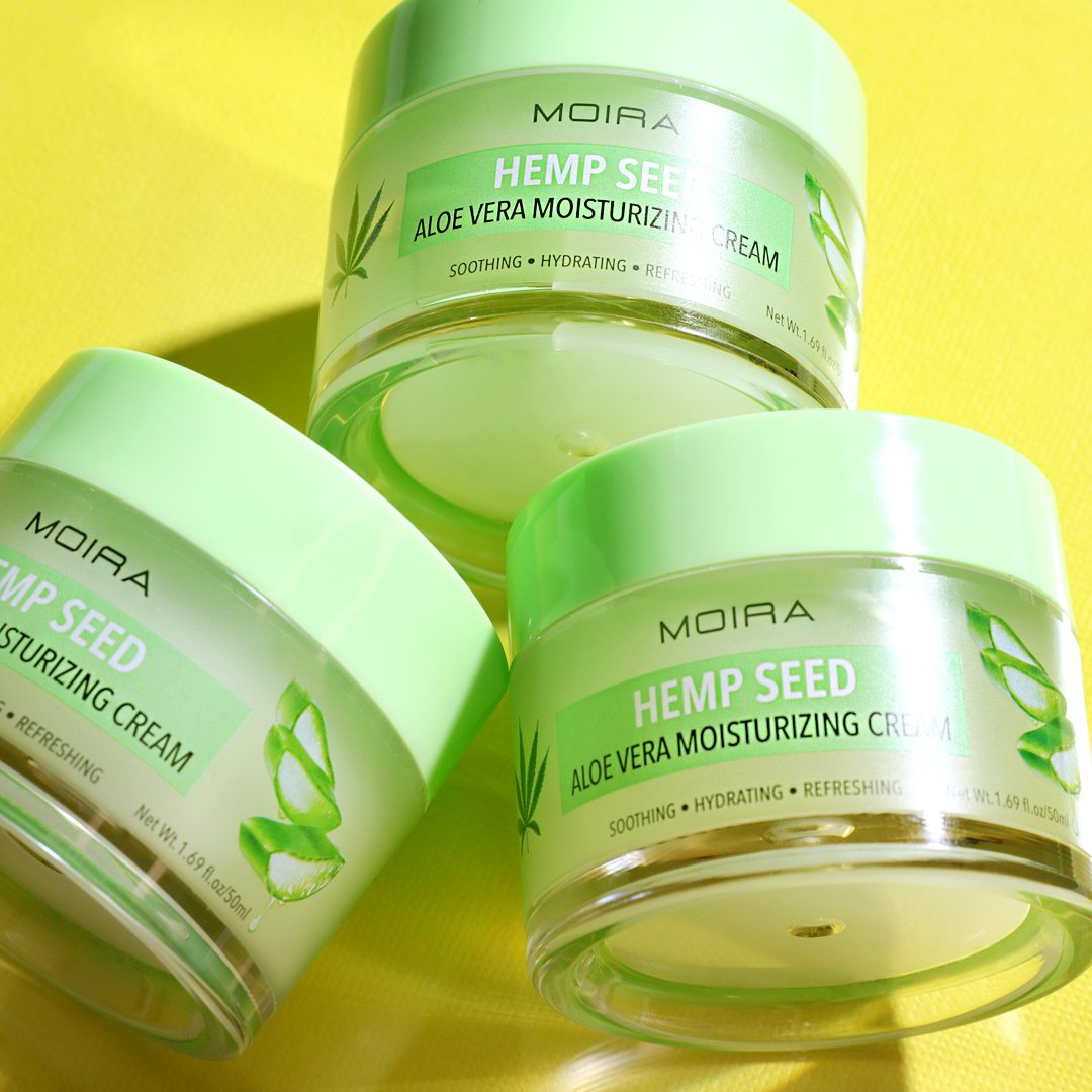 Moira Cosmetics, Hemp Seed Aloe Vera Moisturizing Cream, Korean Cosmetics
