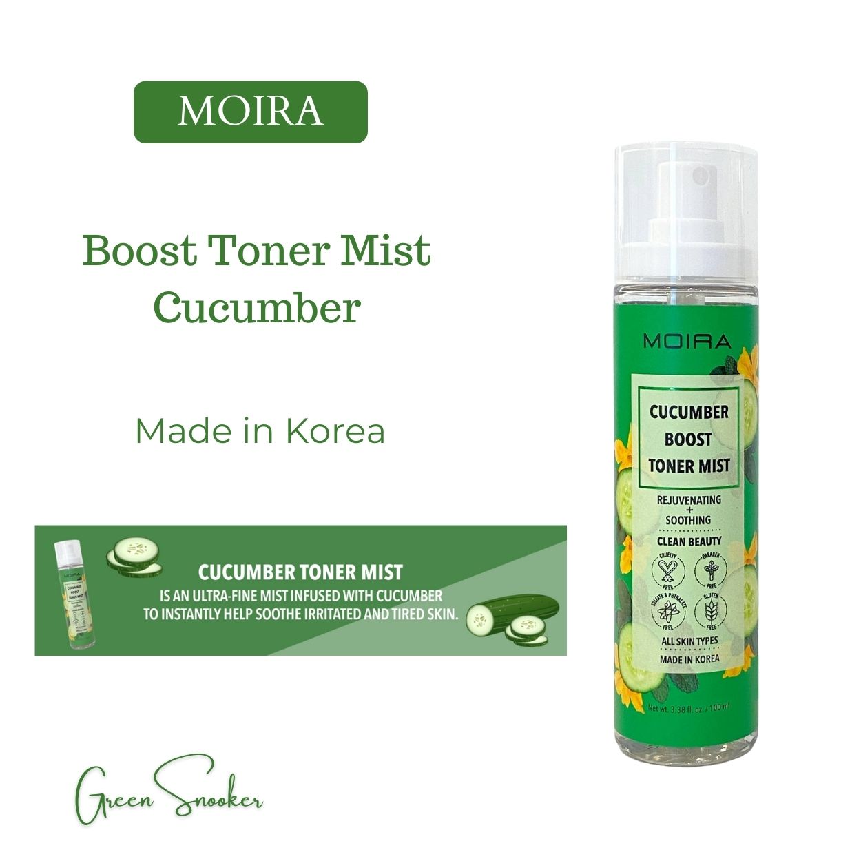 Moira Cosmetics, Boost Toner Mist, Korean Cosmetics