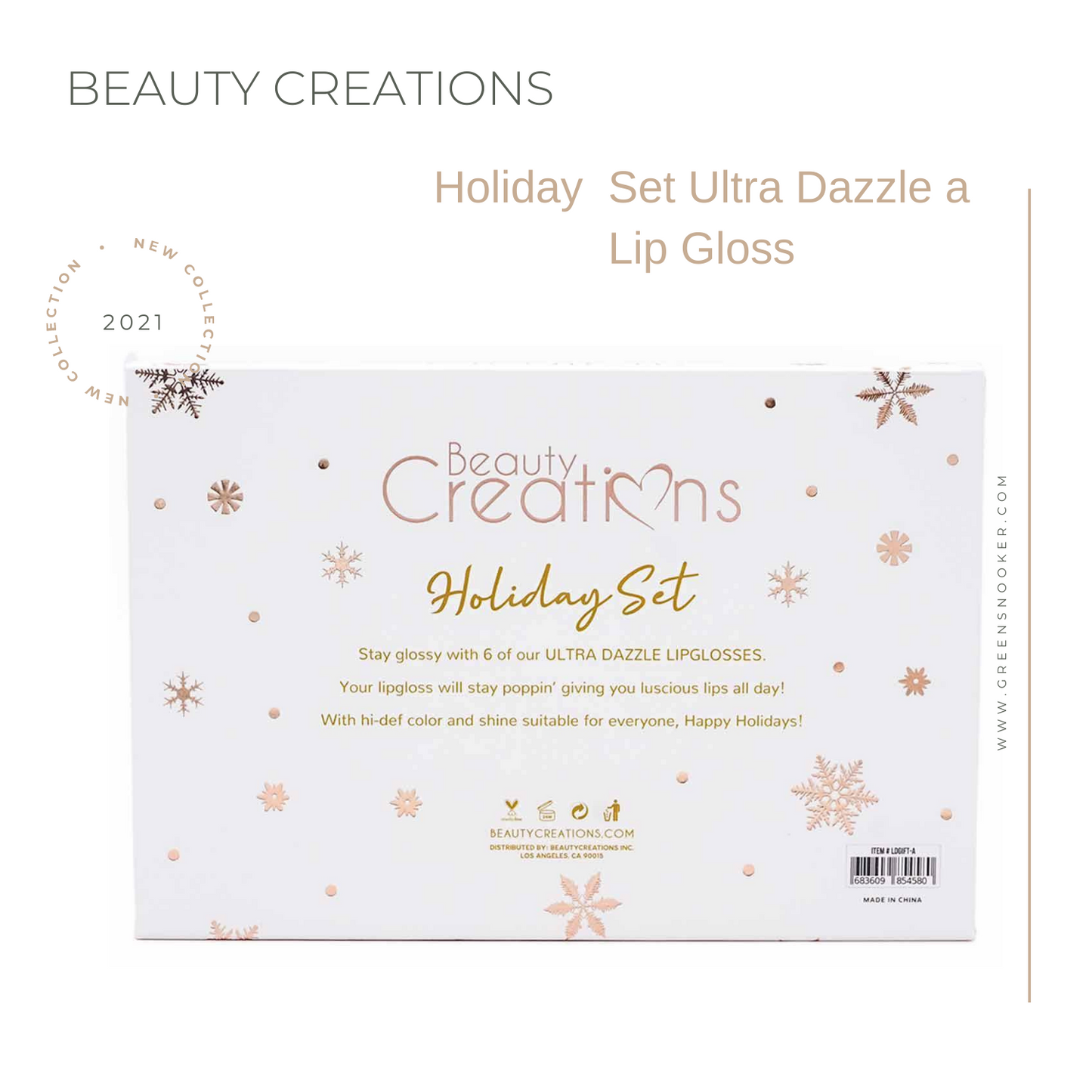 Beauty Creations, Holiday Set Ultra Dazzle Lip gloss - Set