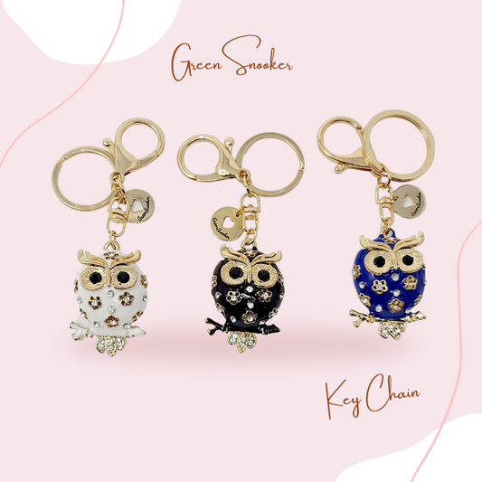 Keychain Cute Owl Pendant, Rhinestone, bag pendant,