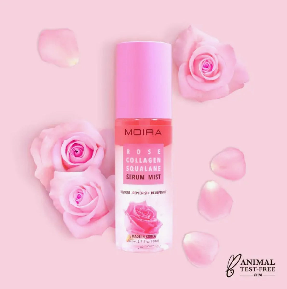 Moira Cosmetics, Rose Collagen Squalane Serum, Korean Cosmetic